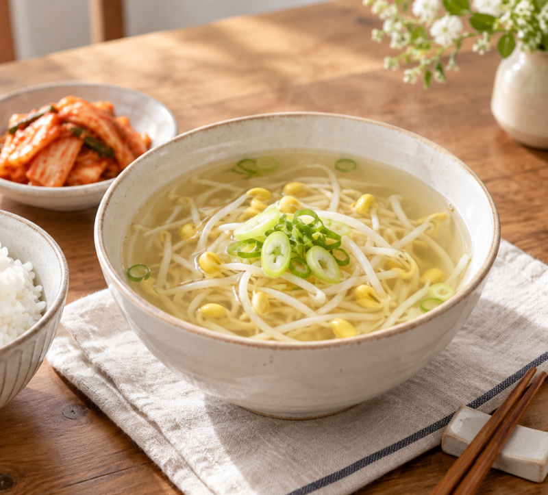 맑은 콩나물국 레시피 끓이는법, 육수 없이 시원하고 깔끔하게