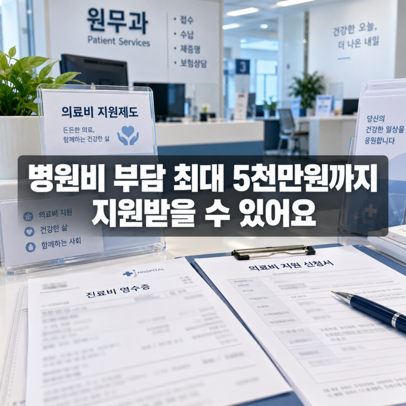재난적의료비 지원 — 5천만원까지 늘었지만 아무나 되는 건 아니에요