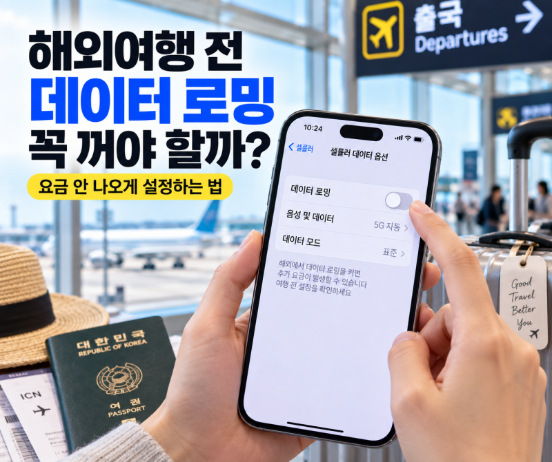 해외여행 전 데이터 로밍 꼭 꺼야 할까?｜요금 안 나오게 설정하는 법