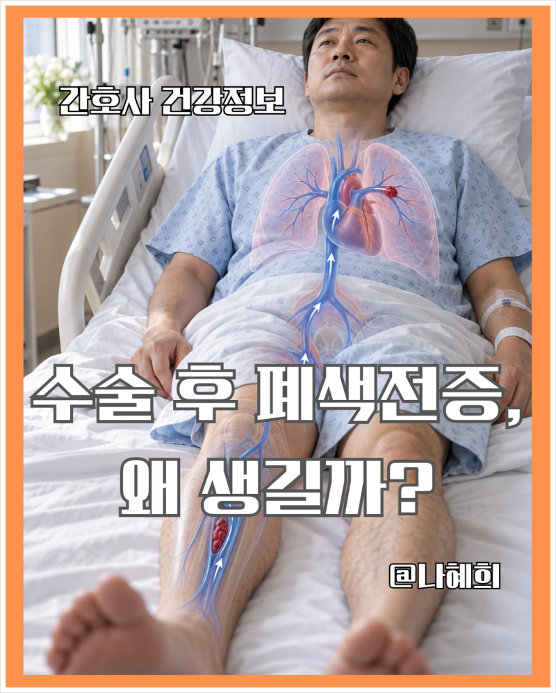 수술 후 폐색전증, 왜 생길까? 발생 원리부터 예방법까지