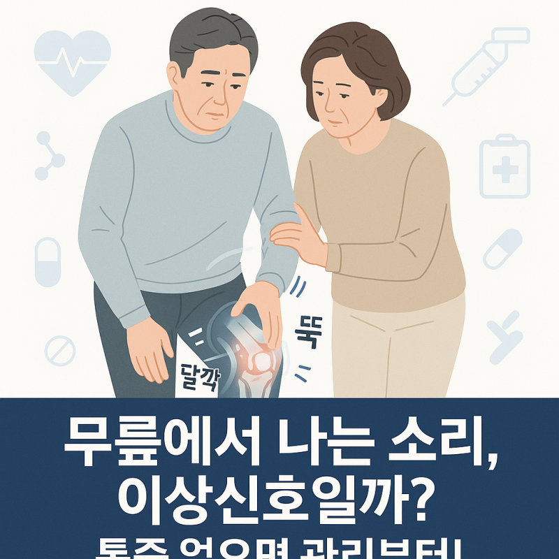 걸을 때 무릎에서 소리가 나는 증상, 치료가 필요할까요?