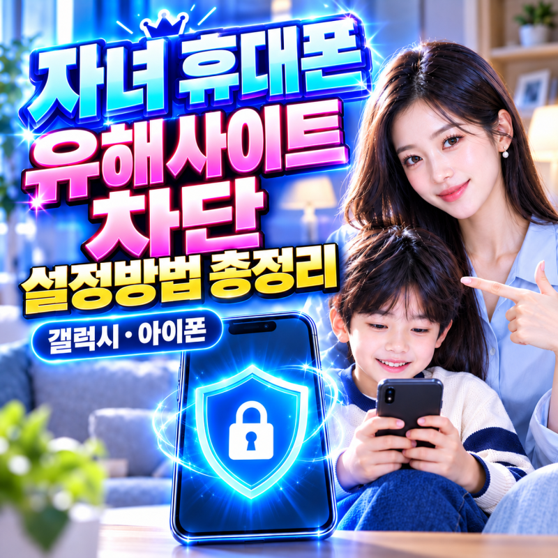 자녀 휴대폰 유해 사이트 차단 설정｜갤럭시 패밀리링크·아이폰 스크린 타임 총정리 자녀 ....