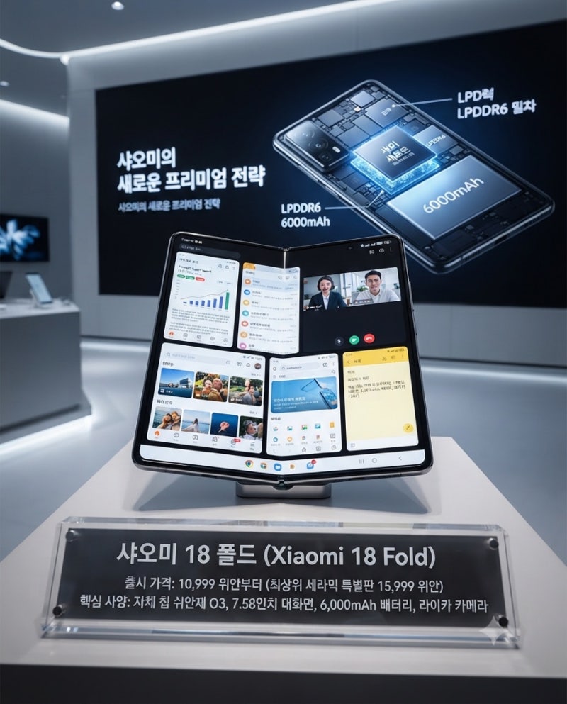 샤오미 18 폴드 가격 공개, 1만 위안대 첫 도전이 보여준 폴더블폰 전략 변화