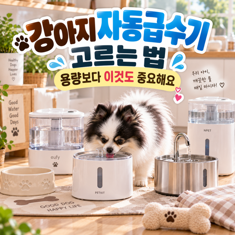 강아지 자동급수기 고르는 법, 용량·필터·세척까지 구매 전 체크하세요