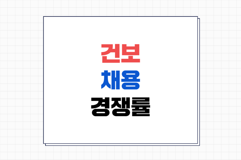 2026년 건보 채용 일정 및 경쟁률 총정리