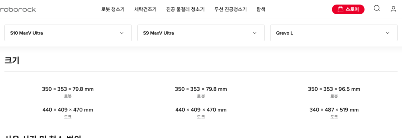 로보락 S10·S9 MaxV Ultra·Qrevo L 비교, 비쌀수록 먼지통은 작아진다