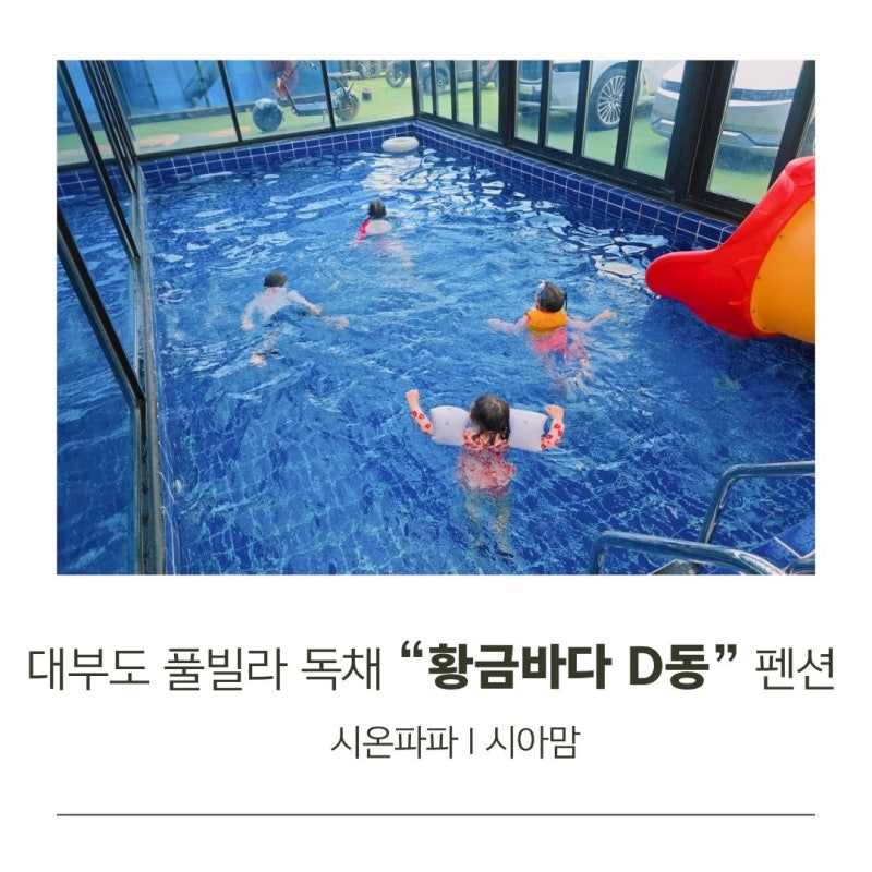 대부도 풀빌라 독채 황금바다 D동 수영장 노래방 펜션