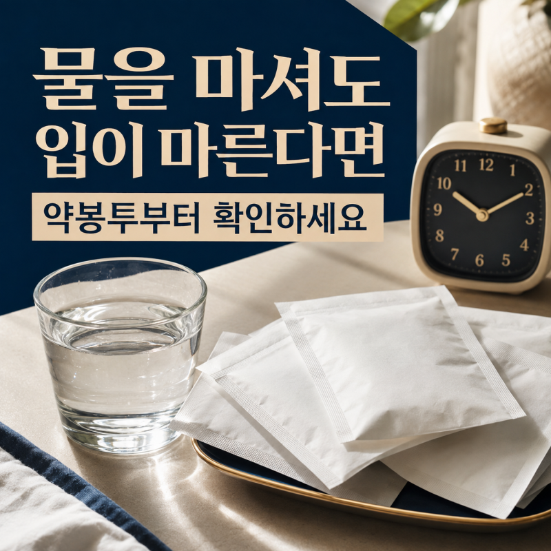 입마름 원인, 물을 마셔도 계속된다면 약봉투에서 먼저 확인할 것