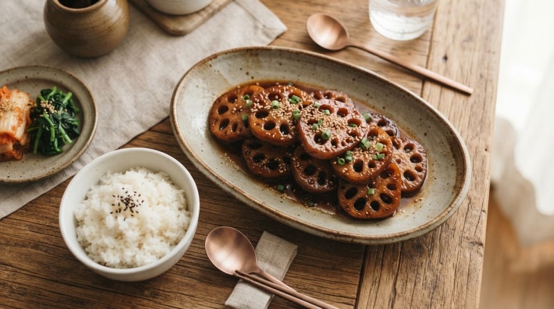 밥도둑 연근조림, 이 비율이면 실패 없어요 | 윤기 좔좔 황금 레시피