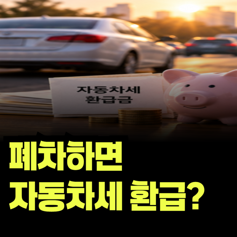 자동차를 폐차한 뒤 자동차세 환급받는 방법과 신청절차