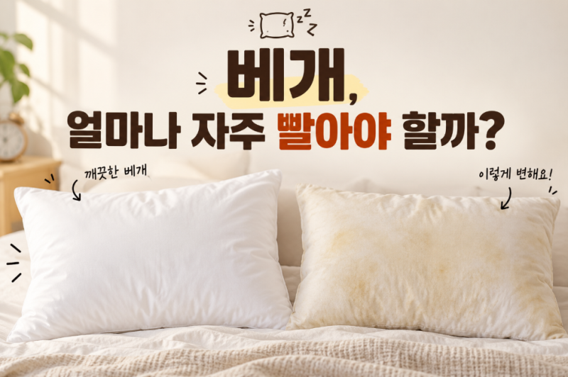 베개는 얼마나 자주 세탁해야 할까? 베개커버·베개솜 세탁주기 총정리