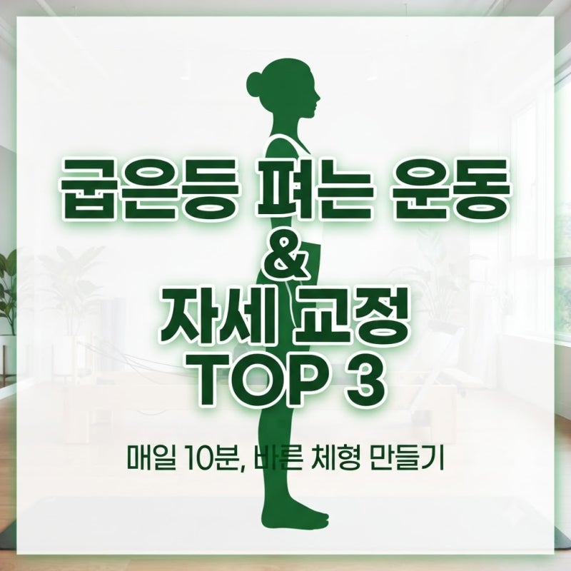 굽은등 펴는 운동 TOP 3! 효과적인 스트레칭부터 교정 도구, 평소 자세 교정 꿀팁