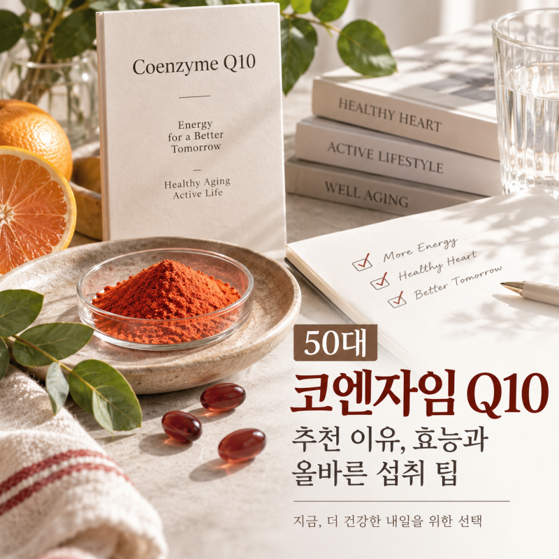 50대 코엔자임 Q10 추천 이유, 효능과 올바른 섭취 팁