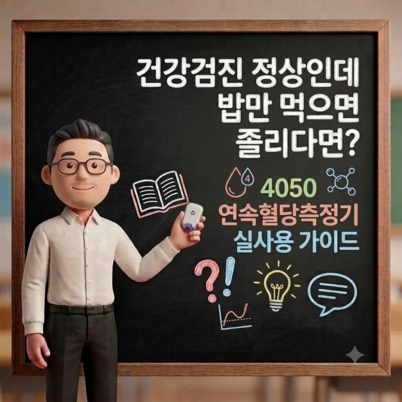 "건강검진 정상인데 밥만 먹으면 졸리다면?" 4050 연속혈당측정기 실사용 가이드