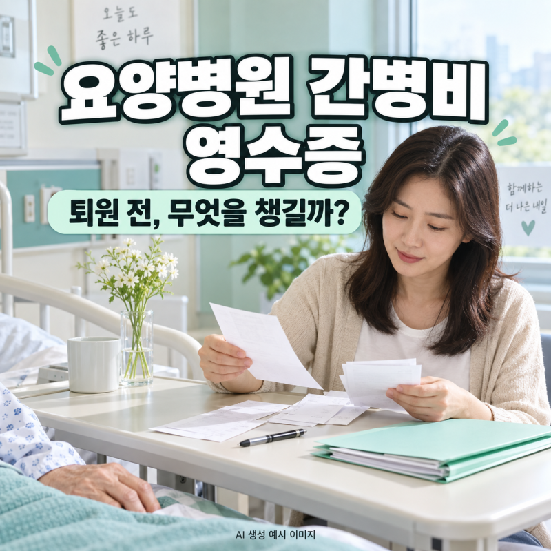 요양병원 간병비 영수증, 돈은 냈는데 왜 서류를 더 달라고 할까요?