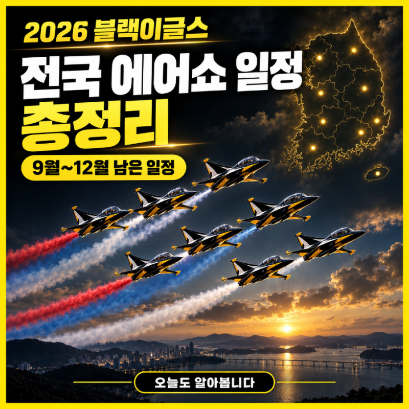 2026 블랙이글스 에어쇼 전국 일정 총정리｜9월부터 사천·부산·예천까지