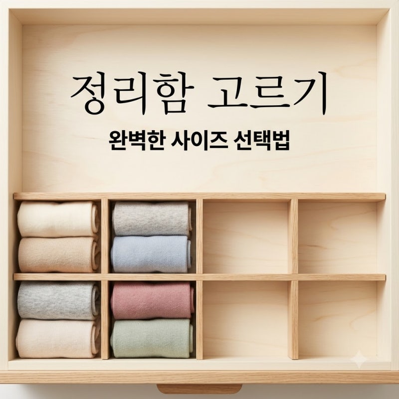 속옷 양말 정리함 크기 실패 없이 고르는 3가지 핵심 팁
