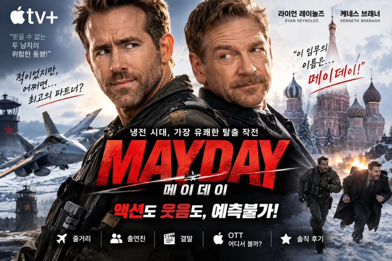 영화 메이데이 줄거리·출연진·결말 후기 총정리, 라이언 레이놀즈 케네스 브래너 Apple TV 신....