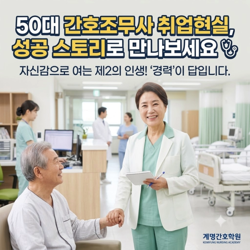 "50대에 시작해도 늦지 않아요" 간호조무사 취업의 진짜 얼굴