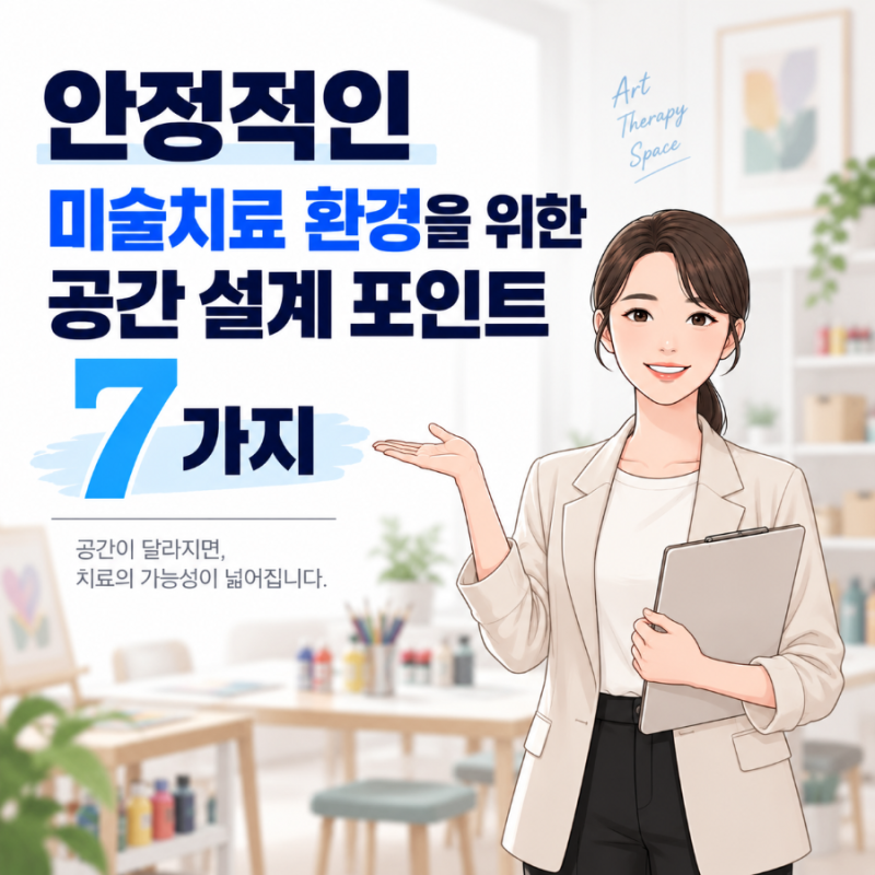 안정적인 미술치료 환경을 위한 공간 설계 포인트 7가지
