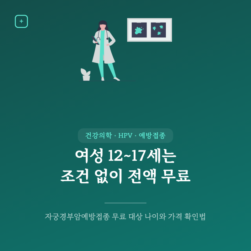 자궁경부암예방접종 무료 대상 나이와 가격 확인법