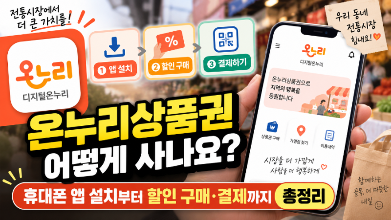 온누리상품권 어떻게 사나요? 휴대폰 앱 설치부터 할인 구매·결제까지 총정리