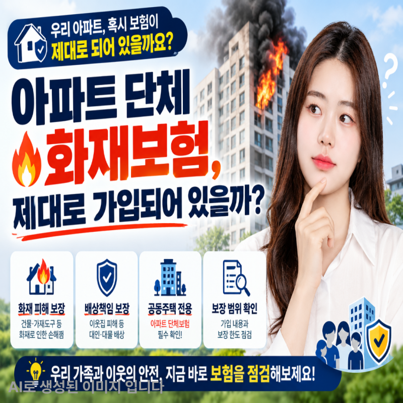 아파트 단체 화재보험 제대로 가입되어 있을까?