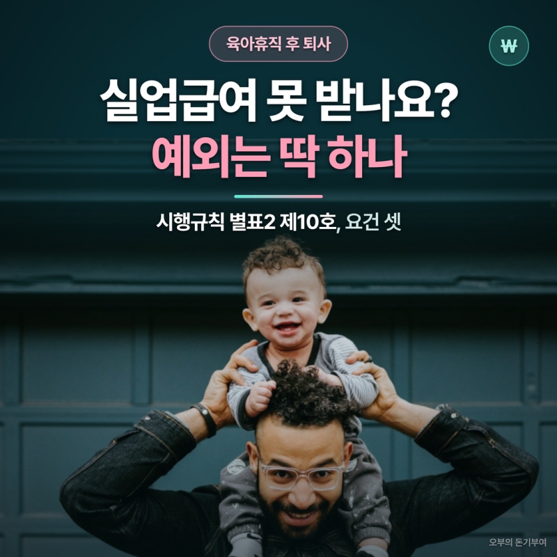 육아휴직 후 퇴사하면 실업급여 못 받나요? 예외까지 완벽정리