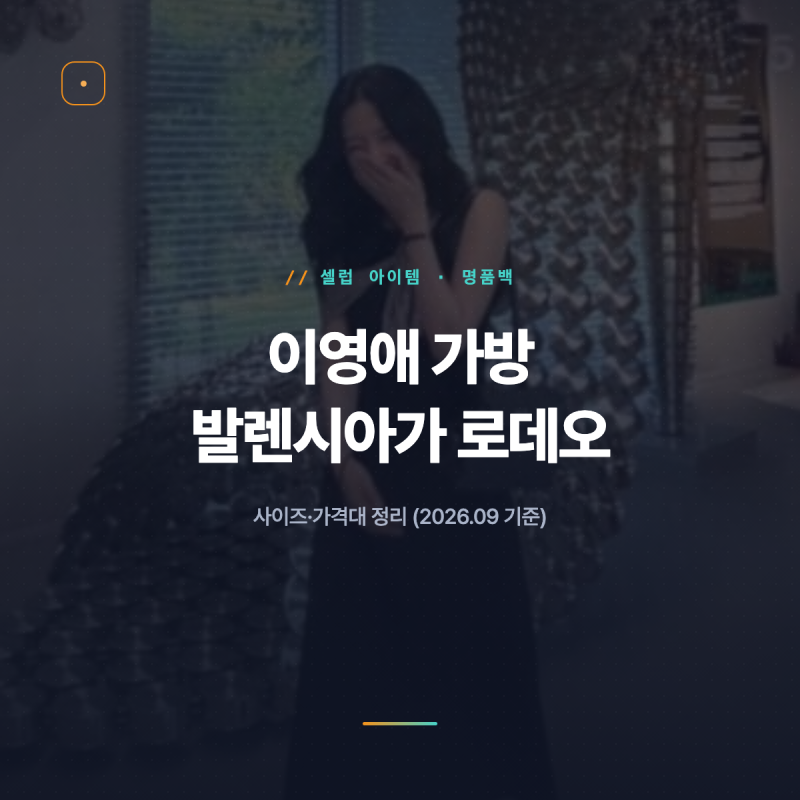 이영애 발렌시아가 가방, 로데오백 사이즈·가격대 정리
