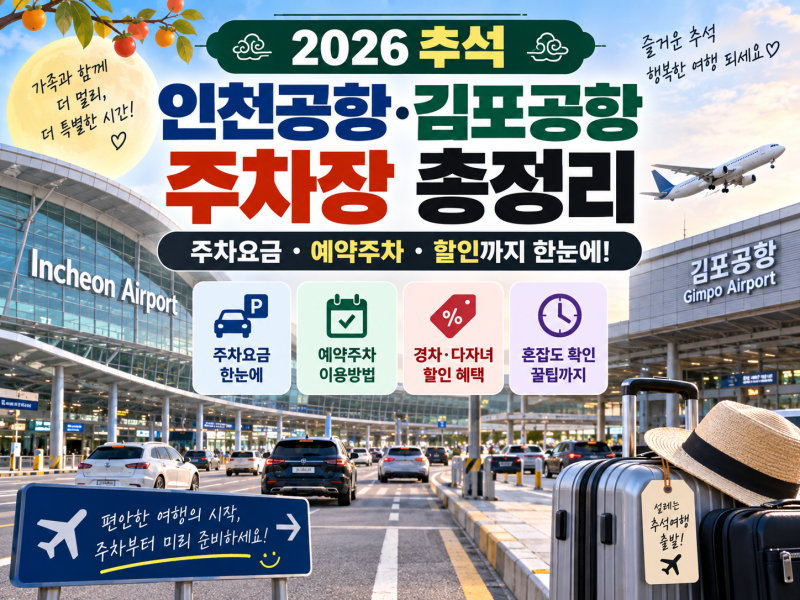 2026 추석 인천공항·김포공항 주차장 총정리｜주차요금·예약주차·할인까지
