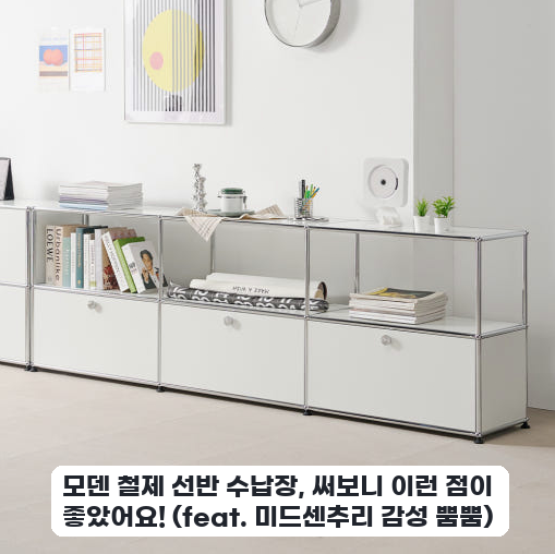거실에 둔 모덴 철제 선반 수납장, 2주 사용 경험