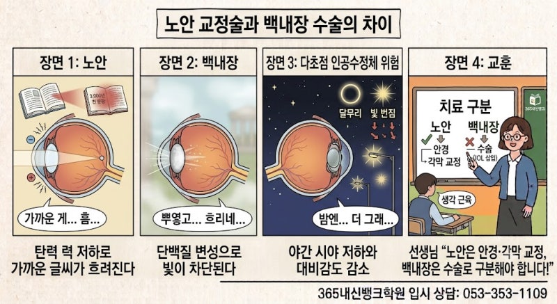 ️ ⚠️ 멀쩡한 생인공 수정체를 왜 갈아 끼울까? 노안교정술과 백내장 수술의 본질적 차이 ....