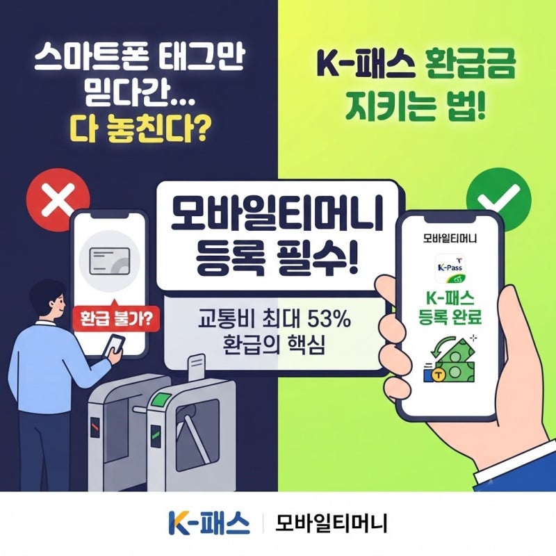 교통비 아끼려다 놓칠라, 모바일티머니 K-패스 연동 오류 대처법