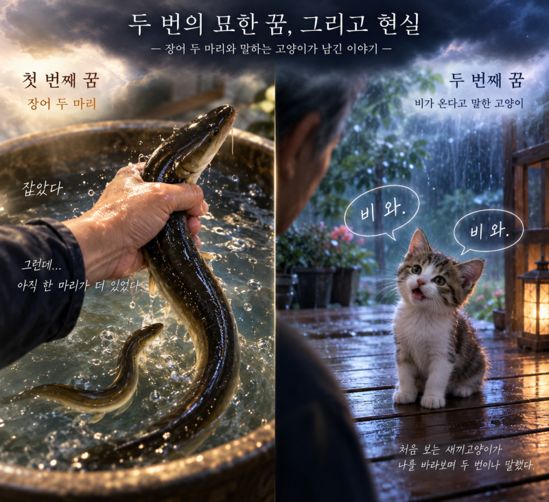 두 번의 묘한 꿈, 그리고 현실― 장어 두 마리와 말하는 고양이가 남긴 이야기