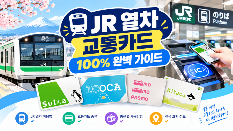 일본 JR선 탈 수 있는 교통카드 종류 총정리! 이코카·스이카·트래블카드 활용법