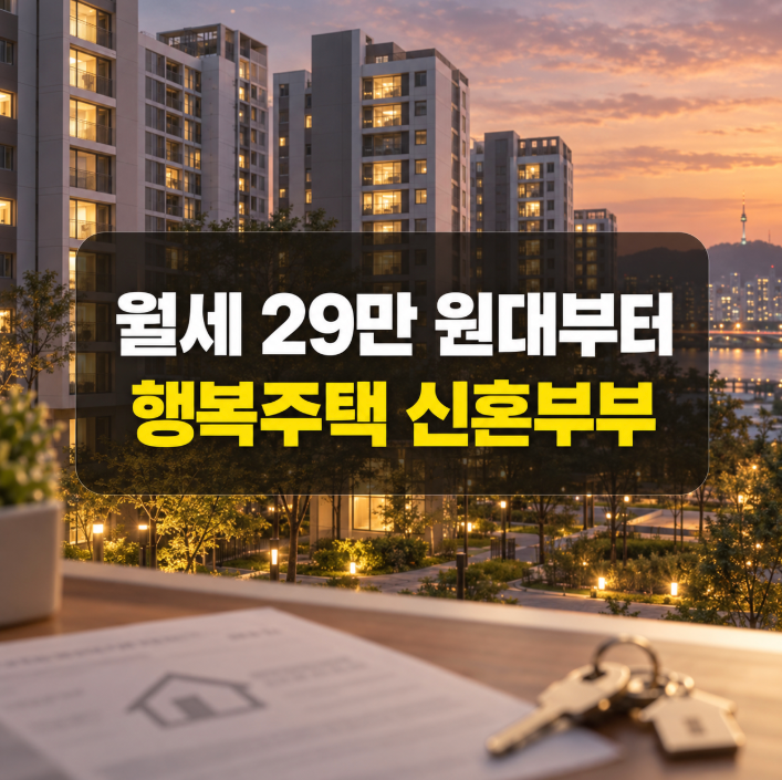 월세 29만 원대부터, SH 행복주택 신혼부부 신청자격과 접수 일정