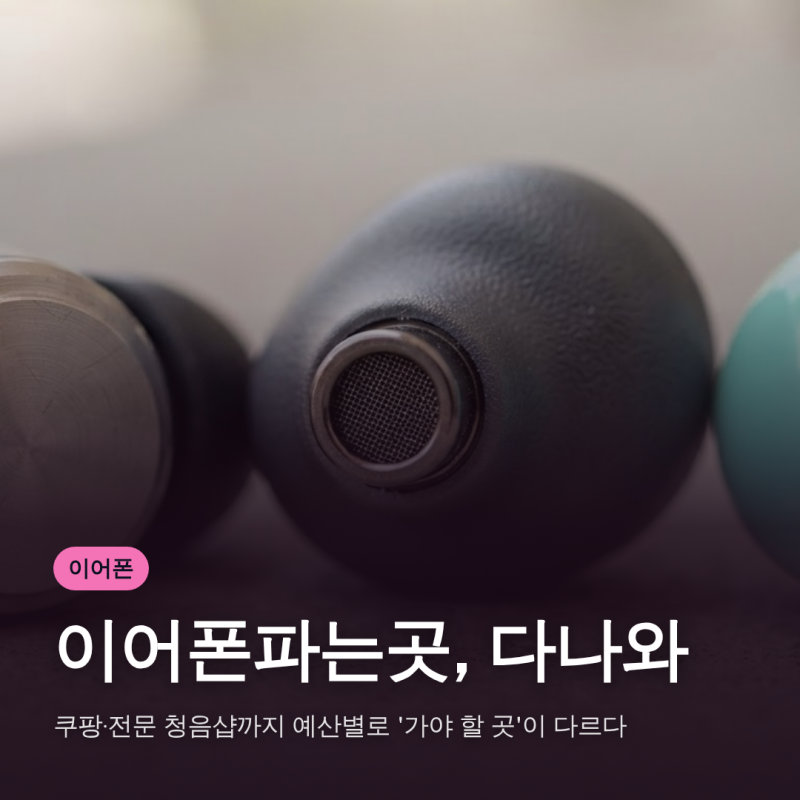 이어폰파는곳, 다나와·쿠팡·전문 청음샵까지 예산별로 '가야 할 곳'이 다르다