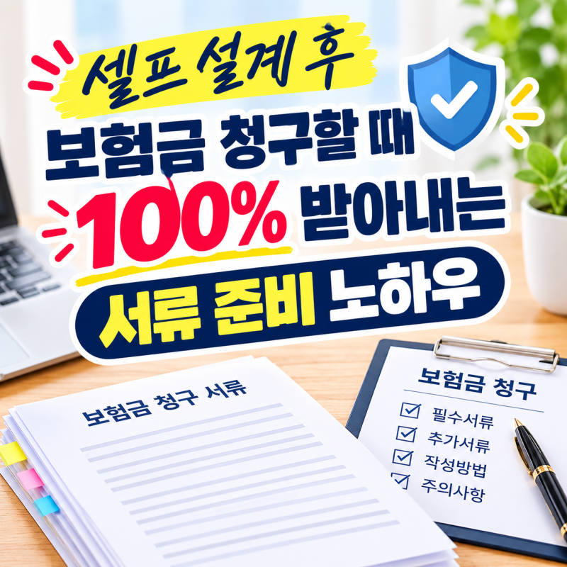 셀프 설계 후 보험금 청구할 때 100% 받아내는 서류 준비 노하우