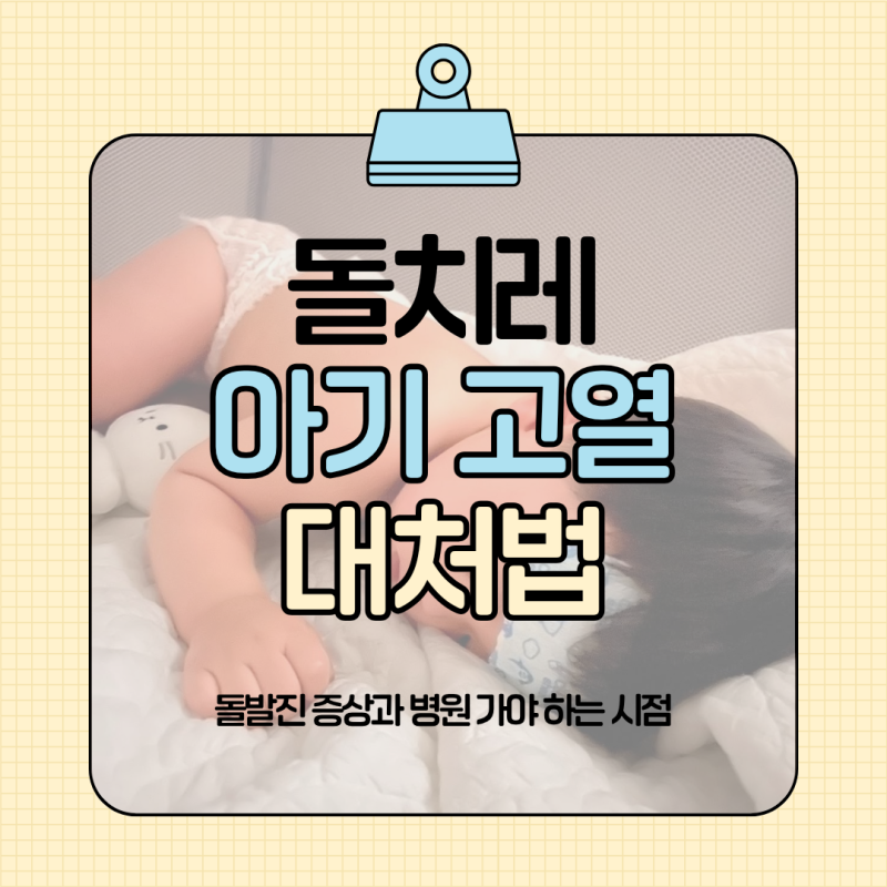 돌치레 열 며칠까지 날까? 돌발진 증상과 병원 가야 하는 시점