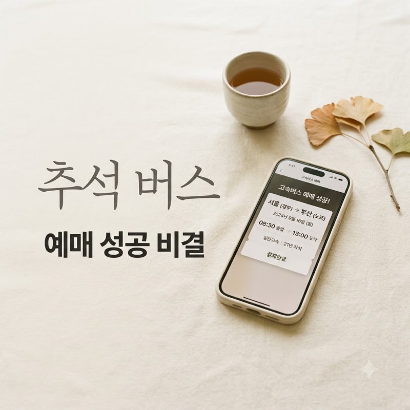 "티머니GO에 왜 안 뜨지?" 고속버스추석예매, 터미널마다 다른 날짜와 취소표 비결..