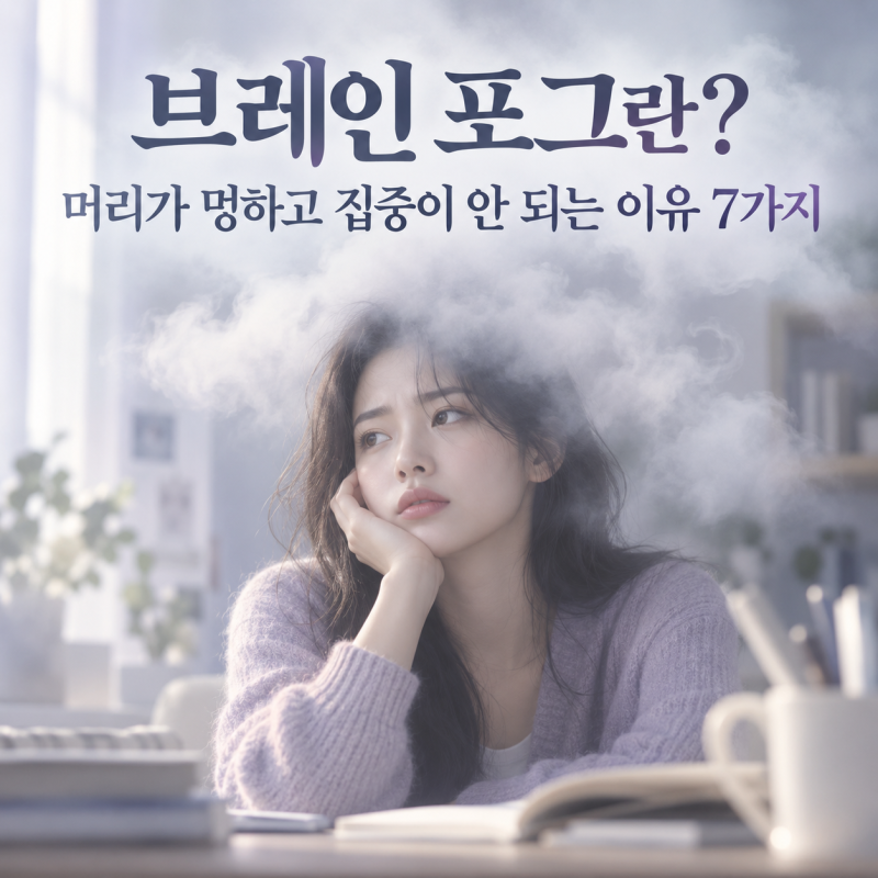 브레인 포그란? 머리가 멍하고 집중이 안 되는 이유 7가지