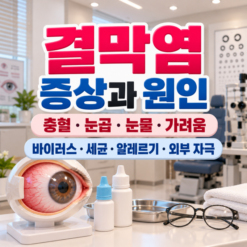 결막염 증상, 눈곱·충혈 생기면 전염될까? 원인·치료·안약·렌즈까지
