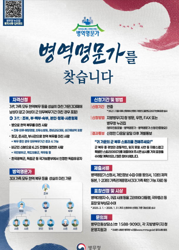 병역명문가 신청 방법 및 혜택 총정리