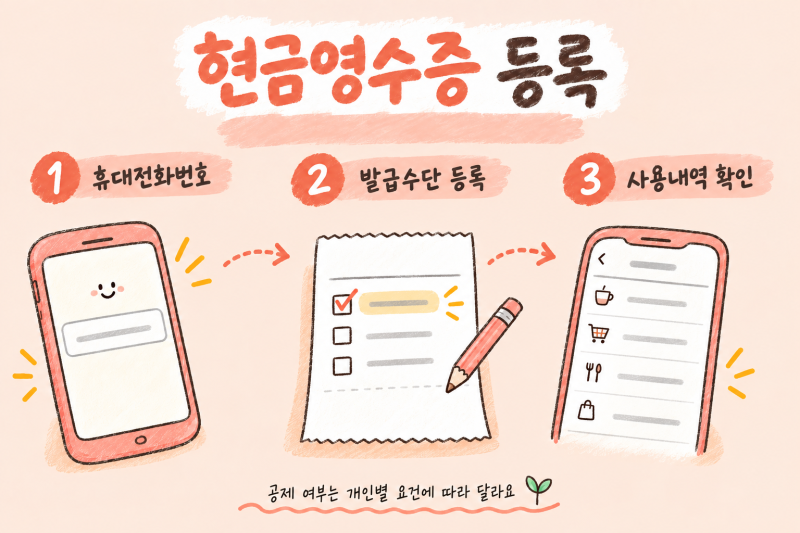 현금영수증 휴대폰번호 등록 방법: 번호만 불러주면 끝일까요?
