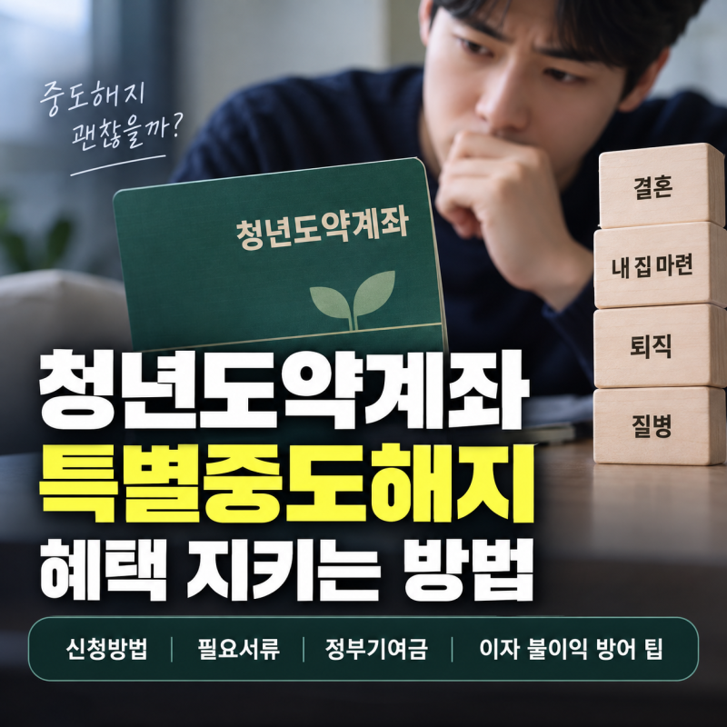 청년도약계좌 특별중도해지 사유 신청방법 정부기여금 보존 이자 불이익 방어 팁
