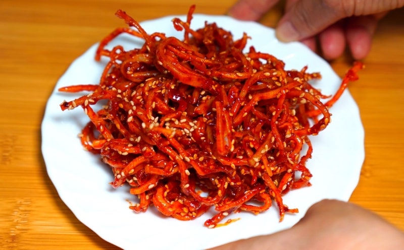 진미채무침 레시피 촉촉한 진미채무침 3분컷 반찬 만들기 진미채 요리