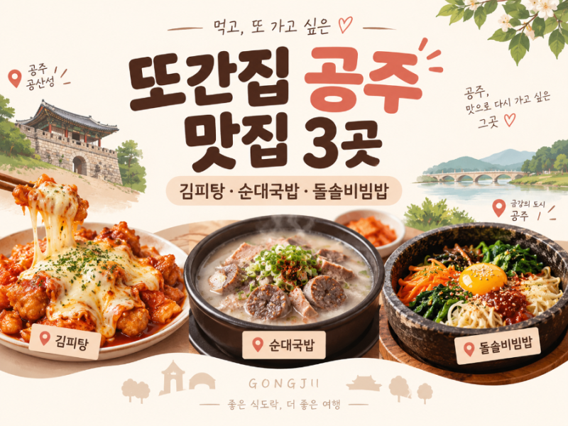 풍자 또간집 공주 맛집 3곳｜김피탕 북경탕수육·숙골순대·진토랑 어디?