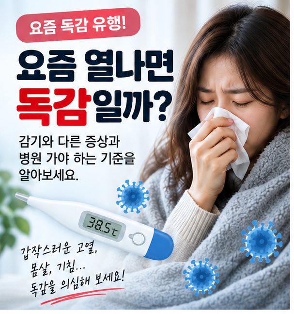 요즘 독감 유행인데 열나면 독감일까? 감기와 다른 증상·병원 가야 하는 기준