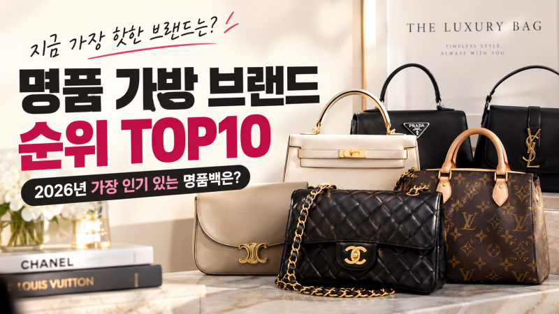 명품 가방 브랜드 순위 TOP10｜2026년 가장 인기 있는 명품백은?