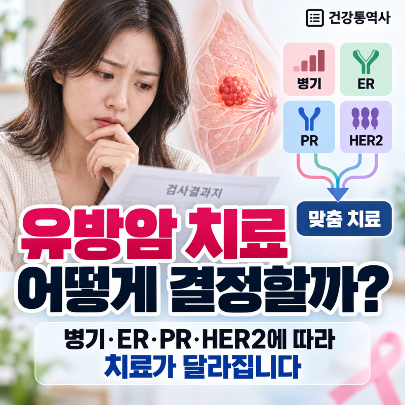 유방암 치료는 어떻게 결정할까? 병기·ER·PR·HER2와 수술·항암 순서 보는 법